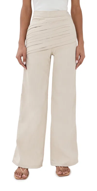 By Efrain Mogollon Palazzo Pants Khaki