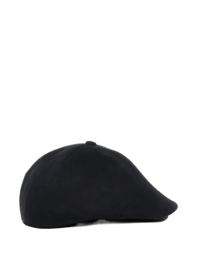 Mc2 Saint Barth Arthur Herringbone Hat In Black