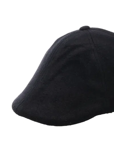 Mc2 Saint Barth Arthur Herringbone Hat In Black