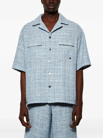 Amiri Tweed Shirt In Gray