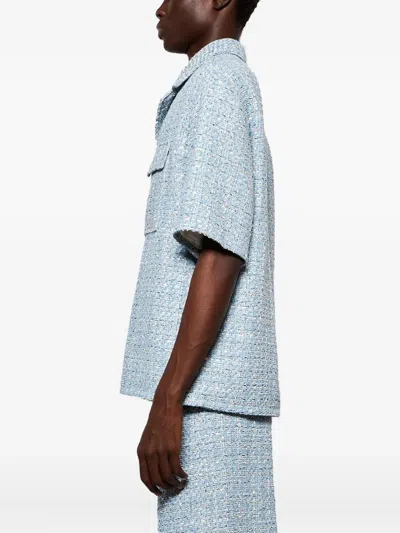 Amiri Tweed Shirt In Gray
