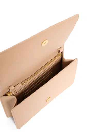 Valentino Womens Rose Sand Vlogo Signature Leather Mini Shoulder Bag