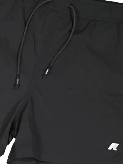 K-way Hazel Beach Logo-appliqué Swim Shorts In Black