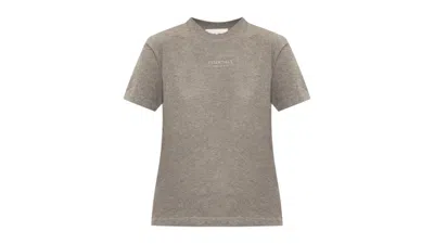 Pre-owned Fear Of God Essentials Women's Top Jersey Crewneck Sweat-shirt T-shirt In Homestead Heather