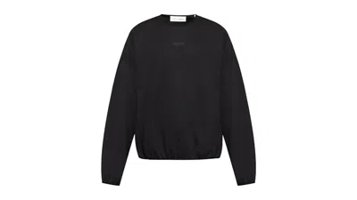 Pre-owned Fear Of God Men's  Essentials Fleece Hoodie In Jet Black