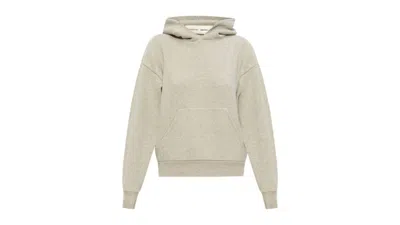 Pre-owned Fear Of God Essentials Women's Fleece Hoodie In Heather Stone