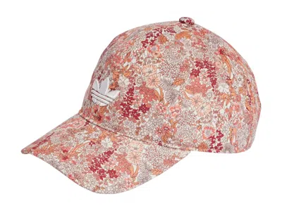 Pre-owned Adidas Originals Originals X Liberty London Baseball Hat In Core White/ambient Blush