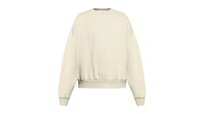 Pre-owned Fear Of God Men's  Essentials Classic Fleece Crewneck Sweatshirt In Heather Stone