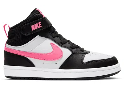 Pre-owned Nike Court Borough Mid 2 Sneakers In Black/white/sunset Pulse