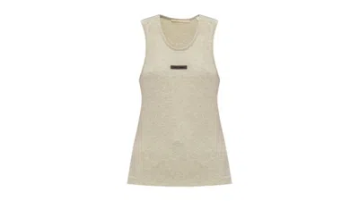 Pre-owned Fear Of God Essentials Women's Tank Top In Heather Stone