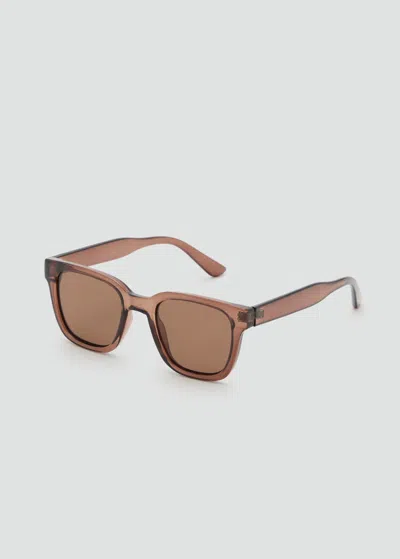 Mango Man Rectangular-frame Sunglasses Chocolate