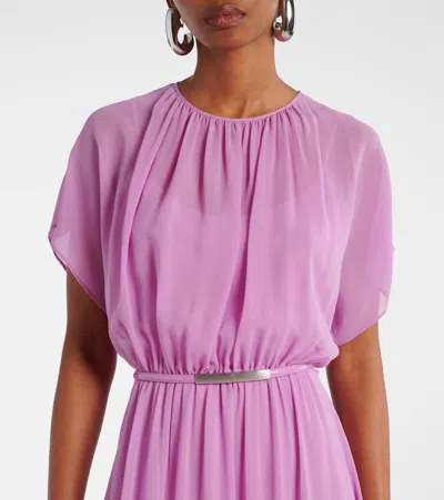 Max Mara Pineta Silk Georgette Maxi Dress