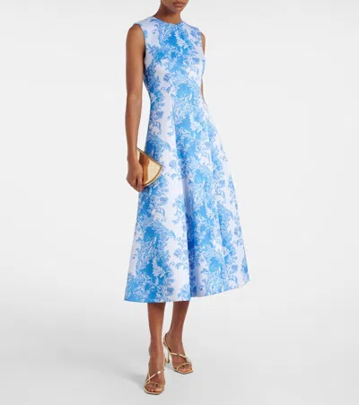 Emilia Wickstead Mara Maxi Dress In Blue