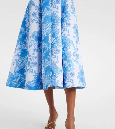 Emilia Wickstead Mara Maxi Dress In Blue