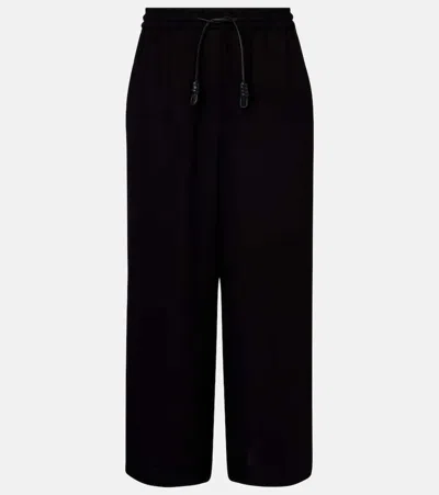 Loewe Cropped Cady Wide-leg Pants