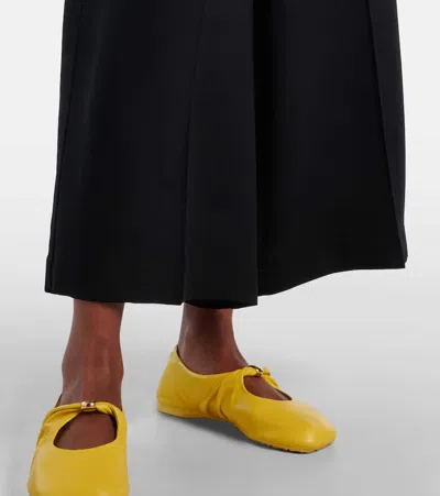 Loewe Cropped Cady Wide-leg Pants