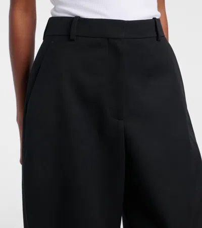 Givenchy Cocoon Wool Wide-leg Pants In Black