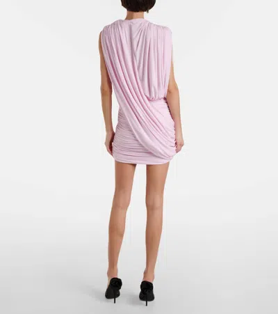 Magda Butrym Ruched-detail Mini Dress In Pink