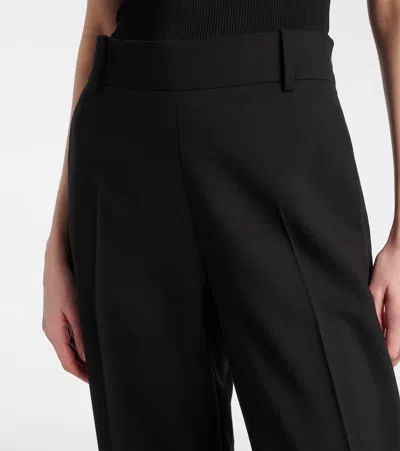 Khaite Cambie Straight-leg Pants In Black