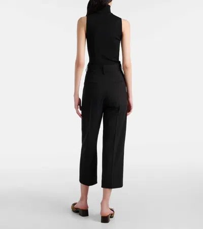 Khaite Cambie Straight-leg Pants In Black