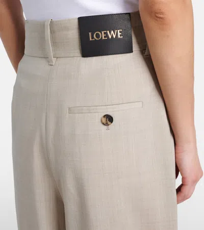 Loewe Asymmetric Wool Wide-leg Pants