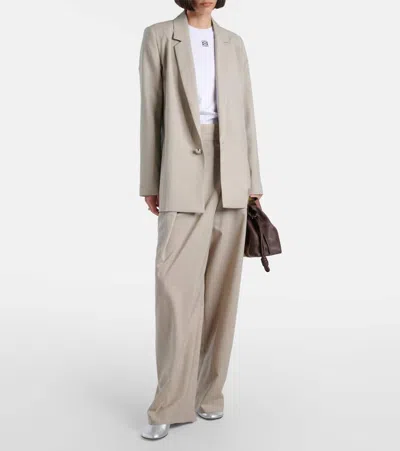 Loewe Asymmetric Wool Wide-leg Pants
