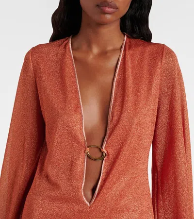 Oseree Glazed Lumière Kaftan In Pattern
