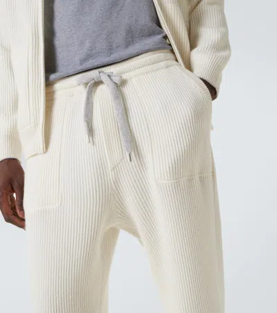 Brunello Cucinelli Cashmere-blend Sweatpants In White