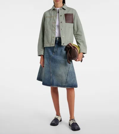 Loewe Workwear Jacket In Denim In Gray
