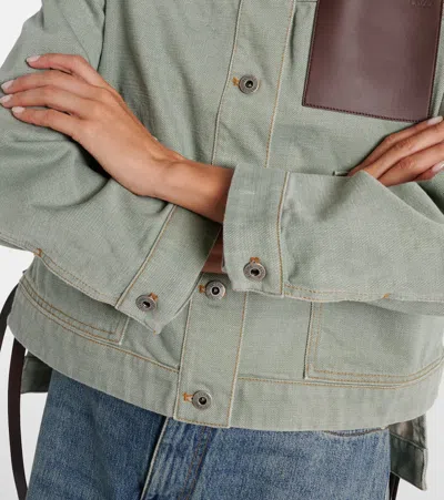 Loewe Workwear Jacket In Denim In Gray