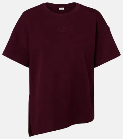 Loewe Anagram Asymmetric Cotton-blend T-shirt