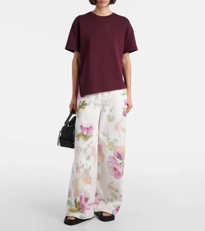 Loewe Anagram Asymmetric Cotton-blend T-shirt