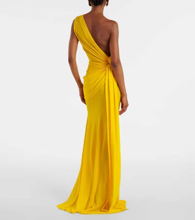 Alex Perry Draped One-shoulder Crêpe Jersey Gown