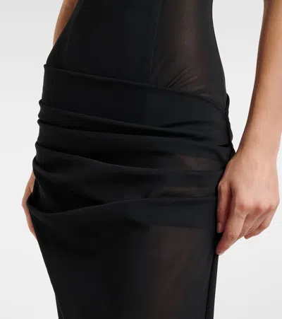 Alex Perry Sheer Strapless Corset Dress