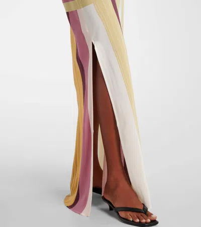 Sir Womens Elisa Stripe Fontana Striped Silk Midi Dress Xs In Multi
