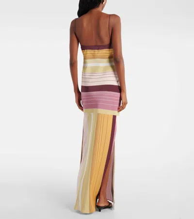 Sir Womens Elisa Stripe Fontana Striped Silk Midi Dress Xs In Multi