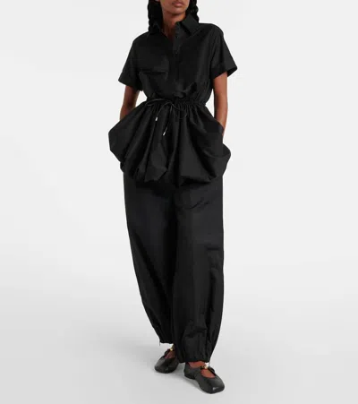 Loewe Balloon Cotton And Silk Gabardine Minidress