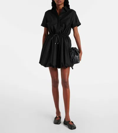 Loewe Balloon Cotton And Silk Gabardine Minidress
