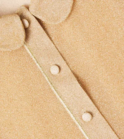Oseree Oséree Kids Lumière Puff-sleeve Blouse In Gold