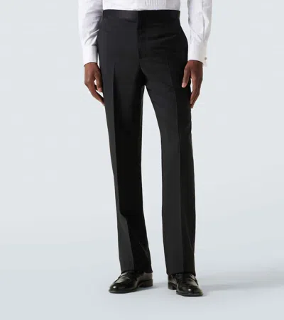 Givenchy Wool And Mohair Tuxedo Pants In Black