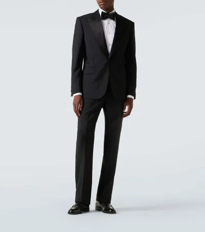 Givenchy Wool And Mohair Tuxedo Pants In Black