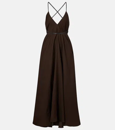 Brunello Cucinelli Open-back Midi Dress