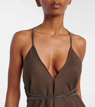 Brunello Cucinelli Open-back Midi Dress