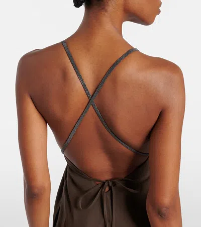 Brunello Cucinelli Open-back Midi Dress