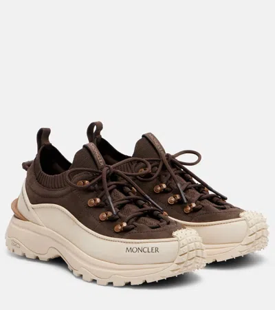 Moncler Trailgrip Lite3 Nubuck And Suede Sneakers