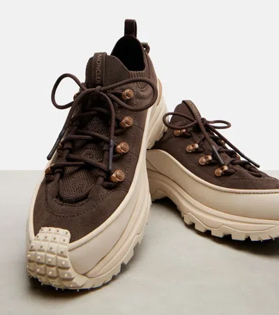 Moncler Trailgrip Lite3 Nubuck And Suede Sneakers