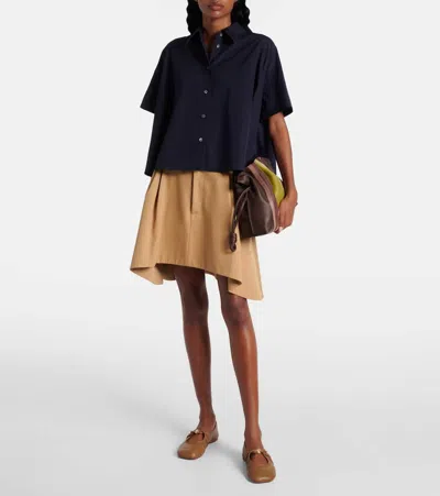 Loewe Pebble Soft Ballerina In Nappa Lambskin In Brown