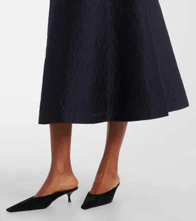 Max Mara Lyon Cotton And Silk-blend Cloqué Midi Dress