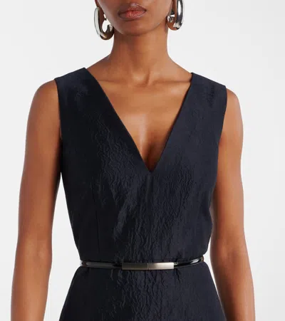 Max Mara Lyon Cotton And Silk-blend Cloqué Midi Dress