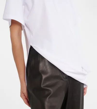 Sportmax Keras Asymmetric Cotton-blend T-shirt In White